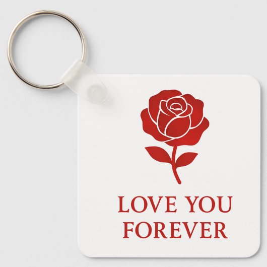 Porte-clés Red Rose Forever Love Symbol Valentine Pocket (Recto)