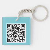 Porte-clés Red Roses Owl code QR bleu (Dos)