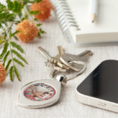 Porte-clés Red Roses PHOTO Memorial Keepsaké Sentimental (Côté )