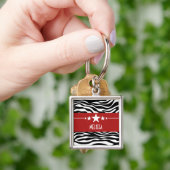 Porte-clés Red Sassy Star Zebra Premium Porte - clé (main)