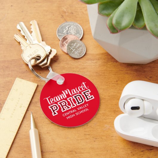 Porte-clés Red School Pride Mascot Nom Porte - clé (Bureau)