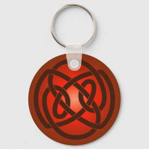 Porte-clés Red Single Loop Knot Keychain
