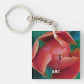 Porte-clés Red Tulip Macro Photo Personalized Acrylic Keyring (Devant)