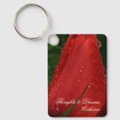 Porte-clés Red Tulip Macro Photo Personalized Keychain (Recto)