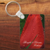 Porte-clés Red Tulip Macro Photo Personalized Keychain (Recto)