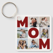 Porte-clés Red & White 6 Photo Collage Maman Porte - clé (Recto)