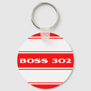 Porte-clés Red White Racing Stripes Boss 302 Porte - clé