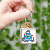 Porte-clés Réduire la réutilisation du recyclage (main)