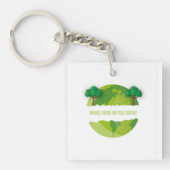 Porte-clés Réduire la réutilisation Recycler Répéter Écologiq (Devant)