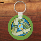 Porte-clés Réduire, réutiliser, recycler le Porte - clé (Recto)