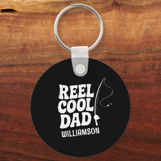 Porte-clés Reel Cool Papa Pêche Funny Fête des pères cadeau (Verso)
