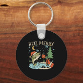 Porte-clés Reel Merry Christmas Fishing Funny Hook B Fi-shirt (Recto)