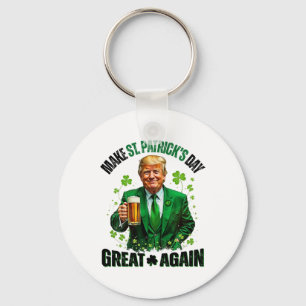 Porte-clés Refaire la Saint-Patrick Grande Encore Trump Trèfl