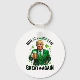 Porte-clés Refaire la Saint-Patrick Grande Encore Trump Trèfl