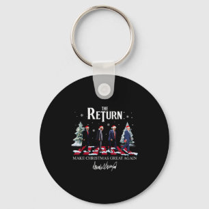 Porte-clés Refaire Noël Grande Encore Drôle Santa Trump Pyjam