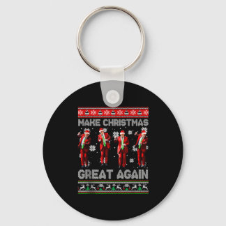 Porte-clés Refaire Noël Grande Encore Santa Trump Danse Moche