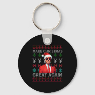 Porte-clés Refaire Noël Grande Encore Trump Noël Drôle 2