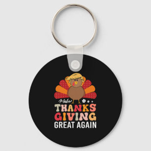Porte-clés Refaire Thanksgiving Great Again Trump Dinde Drôle