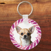 Porte-clés Refined Pastel Pink Chihuahua | Custom Christmas (Verso)