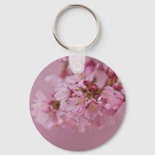 Porte-clés Reflets Rose Pâle des Fleurs de Cerisier Sakura