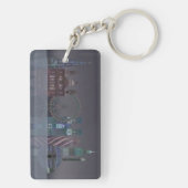 Porte-clés Réflexions de la nuit Londres Skyline (Dos)