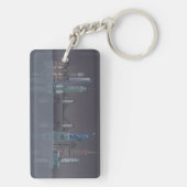 Porte-clés Réflexions de nuit d'horizon de New York (Dos)