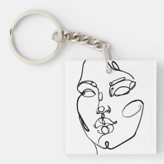 Porte-clés Réflexions linéaires - Face (Devant)