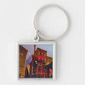 Porte-clés Réflexions rouges dans les rues de Philadelphie (Devant)
