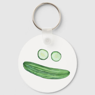 Porte-clés Refroidissez comme visage végétarien d'aquarelle