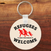 Porte-clés Réfugiés Bienvenue Apportez Vos Familles (Recto)