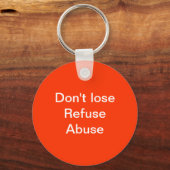Porte-clés Refuser l'abus (Recto)