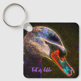 Porte-clés Regal Swan Abstract Art Nature Personalized