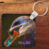 Porte-clés Regal Swan Art Abstrait Nature Personnalisée (Verso)