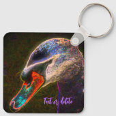 Porte-clés Regal Swan Art Abstrait Nature Personnalisée (Dos)