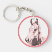 Porte-clés Regard calme (saumon) (Devant)