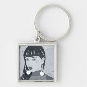 Porte-clés Regard de portrait de nuit