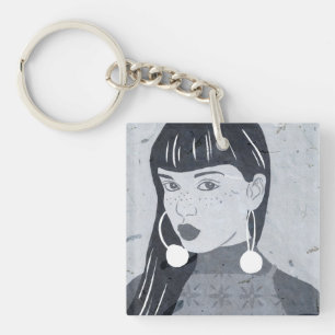 Porte-clés Regard de portrait de nuit