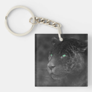 Porte-clés Regard d'émeraude de Jaguars noirs