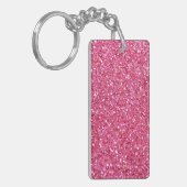Porte-clés Regard Pailleté Rose, (Devant gauche)