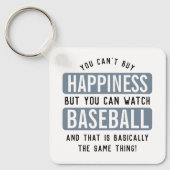 Porte-clés Regarder le baseball est le bonheur Drôle Baseball (Recto)