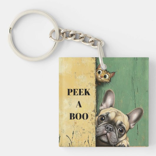 Porte-clés Regardez Un Chien De Chat De Boo (Devant)