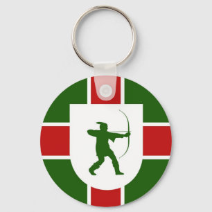 Porte-clés région de nottinghamshire drapeau england robin ca