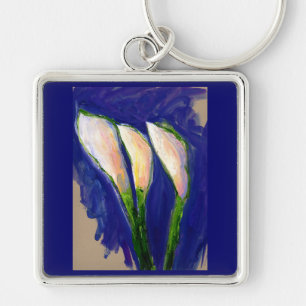 Porte-clés Réglage de la voile Calla Lily Fleurs Porte - clé