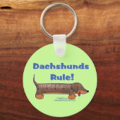 Porte-clés Règle Dachshunds (Recto)