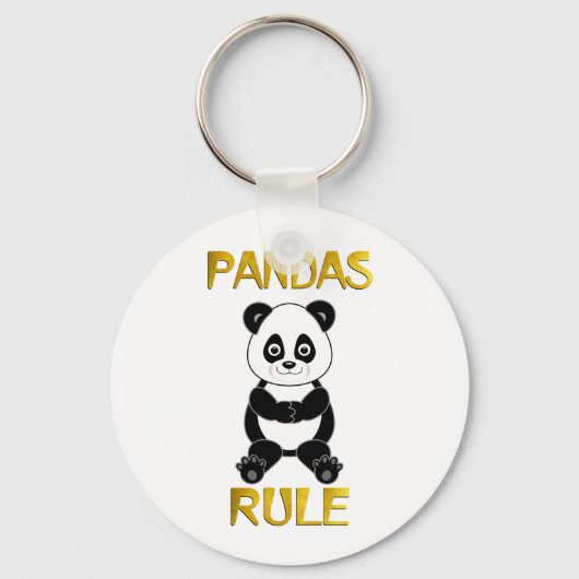 Porte-clés Règle de pandas (Recto)