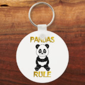 Porte-clés Règle de pandas (Recto)