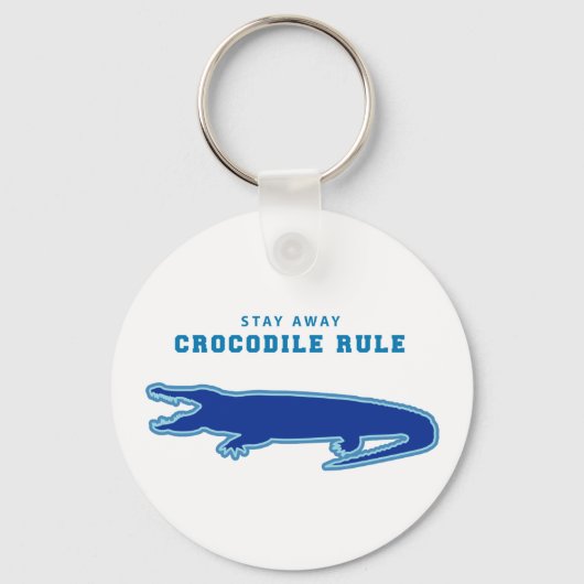 Porte-clés Règle du crocodile (bleu) (Recto)