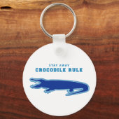 Porte-clés Règle du crocodile (bleu) (Recto)