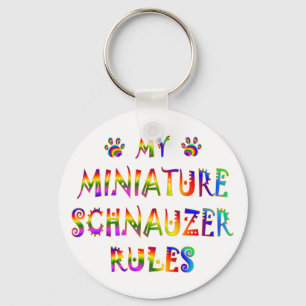 Porte-clés Règles de Schnauzer miniature Amusement