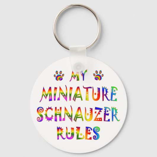 Porte-clés Règles de Schnauzer miniature Amusement (Recto)